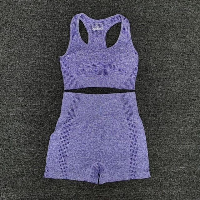 Women  Seamless yoga Suits set