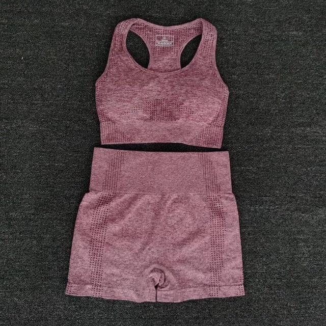 Women  Seamless yoga Suits set