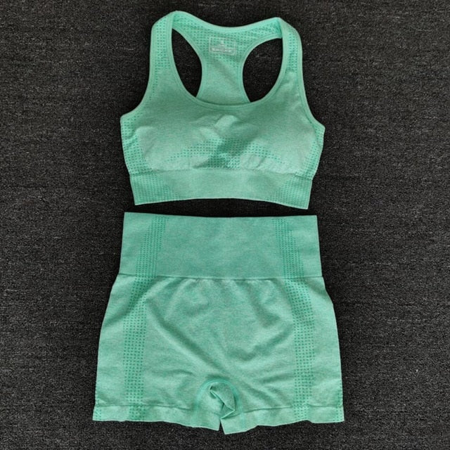 Women  Seamless yoga Suits set