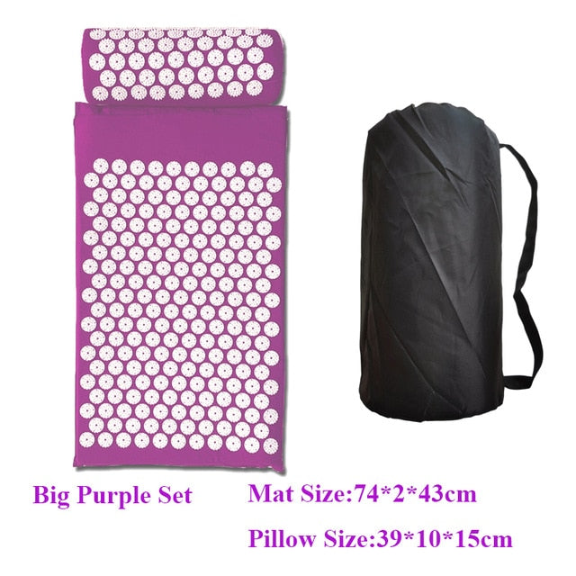 Massage Cushion Yoga Acupressure Mat and Pillow